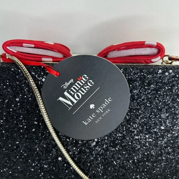 NWT Kate Spade x Disney Minnie Mouse BOW CLUTCH Crossbody Handbag Purse - Picture 9 of 9